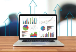 Laptop showing analysis