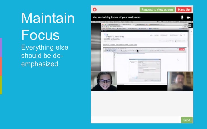 Screen sharing example in WebRTC