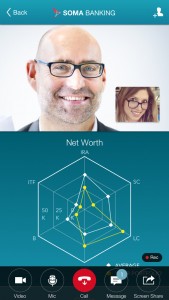Example of an iOS app built with Tokbox as an example of financial services.